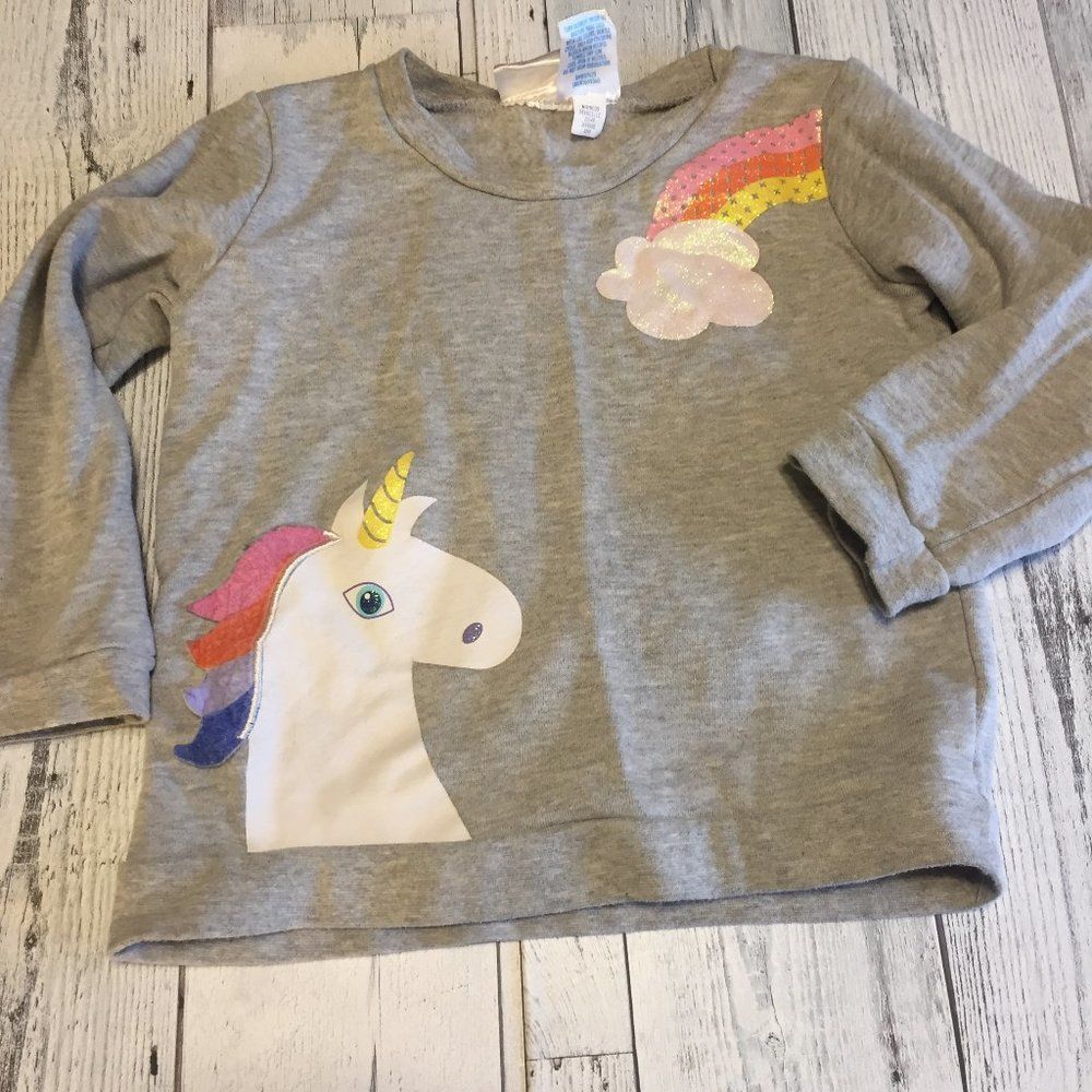 5 for $25 Garanimals 3T Grey Unicorn and Rainbow Sweatshirt